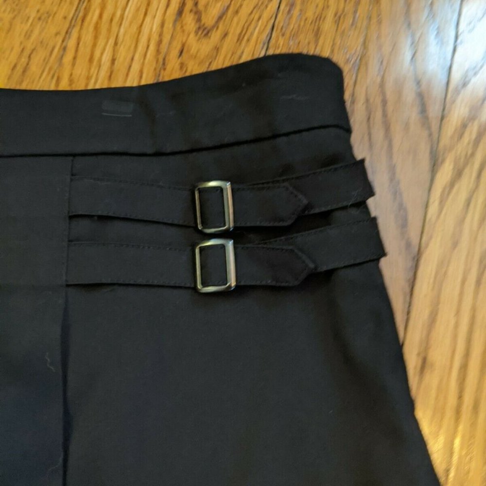 Bebe Black Skater Pleated Size 8 Mini Skirt - Picture 5 of 11